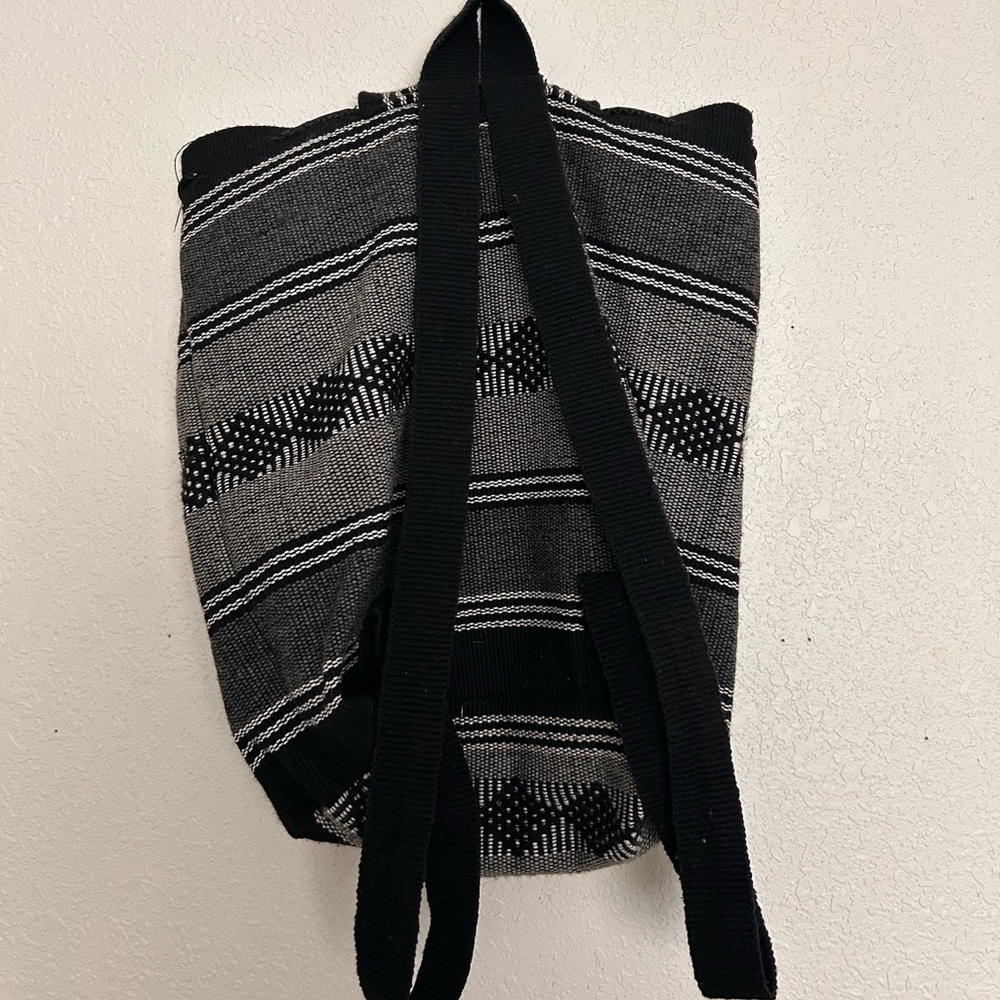 Woven Drawstring Backpack - Picture 2 of 3